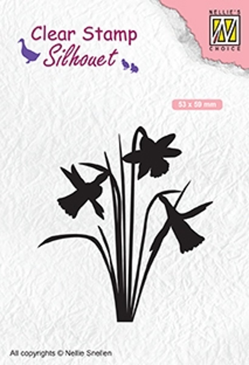 SIL064 Silhouet Clear stamps daffodil
